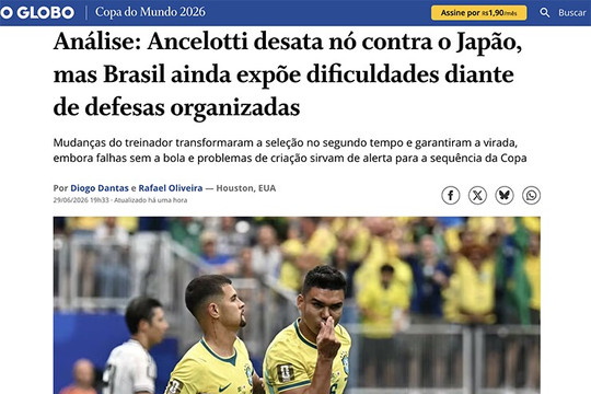 Brazil ngược dòng kịch tính 2-1 trước Nhật Bản: Khi đẳng cấp ngôi sao che mờ sự bế tắc