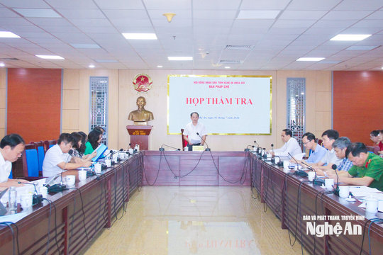 Ban Pháp chế HĐND tỉnh thẩm tra các báo cáo, nghị quyết trình kỳ họp thường lệ giữa năm 2026