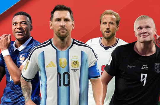 Cuộc đua Chiếc giày vàng World Cup 2026: Messi và Mbappe bị Haaland, Kane bám đuổi gắt gao