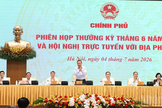 Tổng Bí thư, Chủ tịch nước Tô Lâm dự và chỉ đạo Phiên họp Chính phủ thường kỳ tháng 6 và Hội nghị trực tuyến với địa phương
