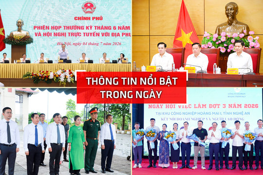 Nghệ An: Thông tin nổi bật ngày 4/7