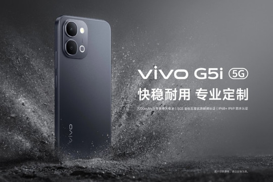 vivo G5i và G5z ra mắt: Pin 7,200 mAh kết hợp chuẩn kháng nước IP69 bền bỉ