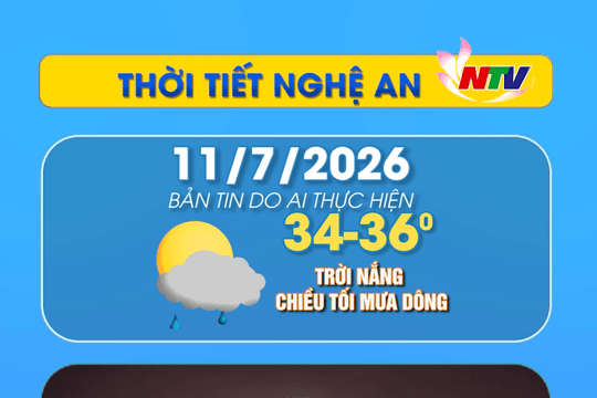 Thời tiết Nghệ An hôm nay - 11/07/2026