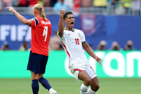 Jude Bellingham ghi bàn gỡ hòa 1-1 đầy tranh cãi cho ĐT Anh trước Na Uy tại tứ kết World Cup 2026