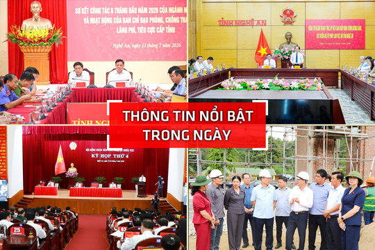 Nghệ An: Thông tin nổi bật ngày 13/7