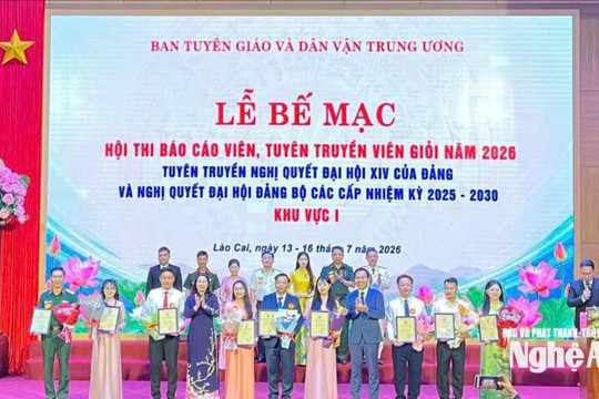 Nghệ An đoạt 2 giải tại Hội thi Báo cáo viên, tuyên truyền viên giỏi khu vực I