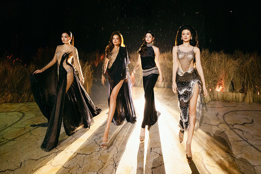 Miss Grand Vietnam 2026: Lê Hoàng Phương cùng dàn hậu gây sốt khi catwalk trên 4 tấn lúa dưới mưa