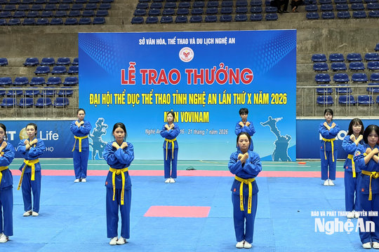 Khai mạc giải Vovinam Đại hội Thể dục, thể thao tỉnh Nghệ An lần thứ X-2026