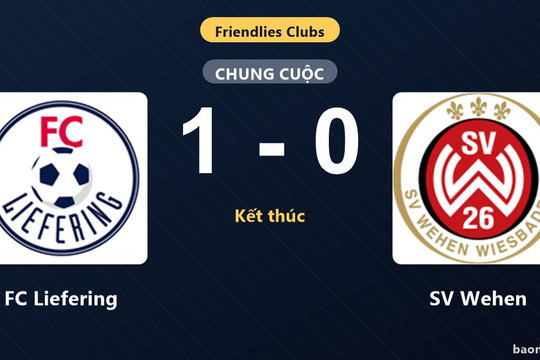 FC Liefering giữ chiến thắng, SV Wehen trắng tay ở Club Friendlies