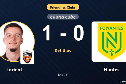 Lorient hạ Nantes, giành chiến thắng trong trận giao hữu CLB