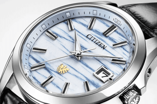 Citizen AQ4090-08A: Sự kết hợp giữa giấy Washi thủ công và công nghệ Eco-Drive siêu chính xác