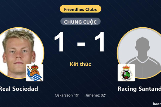 Real Sociedad và Racing Santander bất phân thắng bại ở Club Friendlies