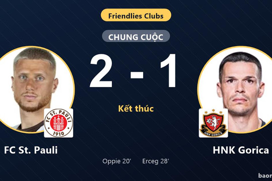 FC St. Pauli thắng HNK Gorica, khép lại màn rượt đuổi bất thành