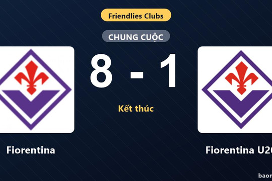 Fiorentina thắng đậm Fiorentina U20 ở trận giao hữu CLB
