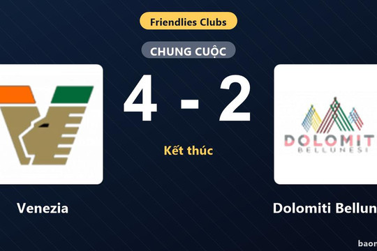 Venezia thắng 4-2, Dolomiti Bellunesi nhận thất bại ở trận giao hữu