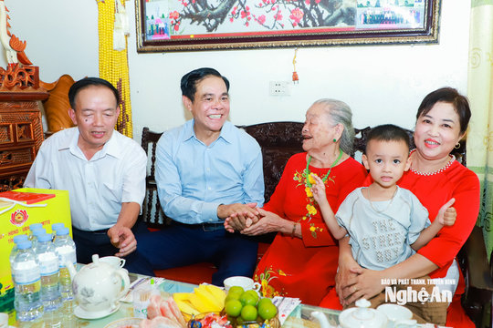 Chủ tịch UBND tỉnh Nghệ An dâng hương tri ân các Anh hùng liệt sĩ, thăm gia đình người có công tại Anh Sơn
