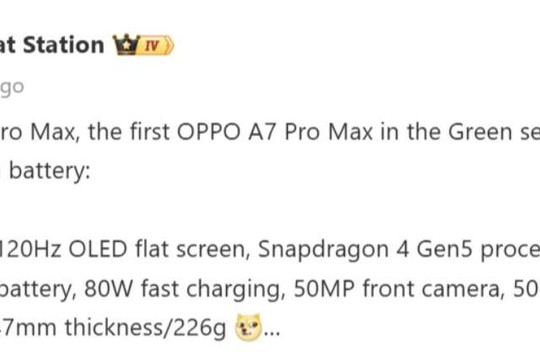 OPPO A7 Pro Max: Pin 10,000mAh và chip Snapdragon 4 Gen 5 có đủ sức khuấy đảo phân khúc tầm trung?