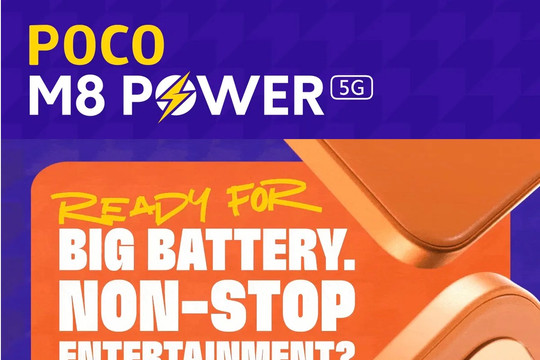 Poco M8 Power 5G lộ diện: Pin khủng 8.000 mAh và thiết kế màu cam ấn tượng