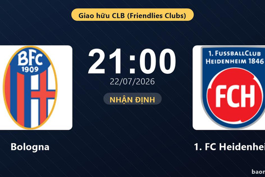 Nhận định Bologna vs 1. FC Heidenheim: đội hình dự kiến