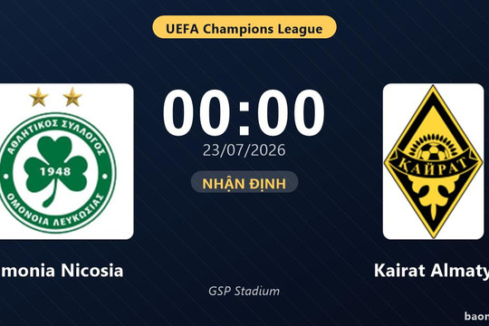 Nhận định Omonia Nicosia vs Kairat Almaty: đội hình dự kiến