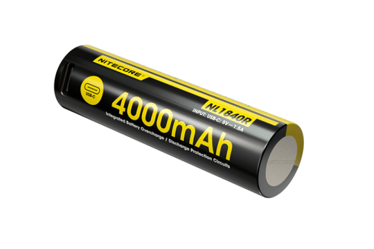 Nitecore NL1840R: Pin 18650 dung lượng 4.000mAh tích hợp cổng sạc USB-C tiện dụng
