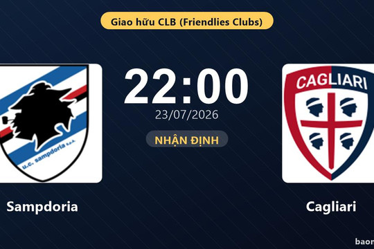 Trực tiếp Sampdoria vs Cagliari: Trận đấu đang diễn ra