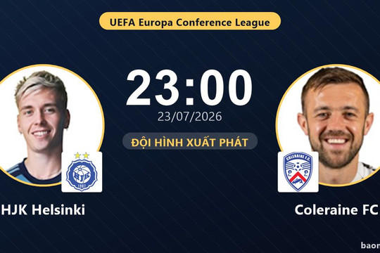 Trực tiếp HJK Helsinki vs Coleraine FC: Đội hình xuất phát