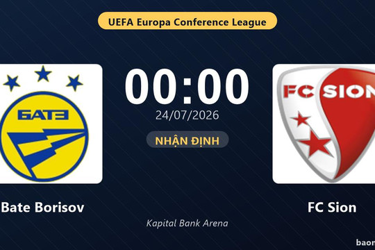 Nhận định Bate Borisov vs FC Sion: đội hình dự kiến