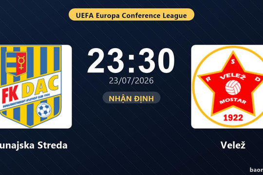 Nhận định Dunajska Streda vs Velež: đội hình dự kiến