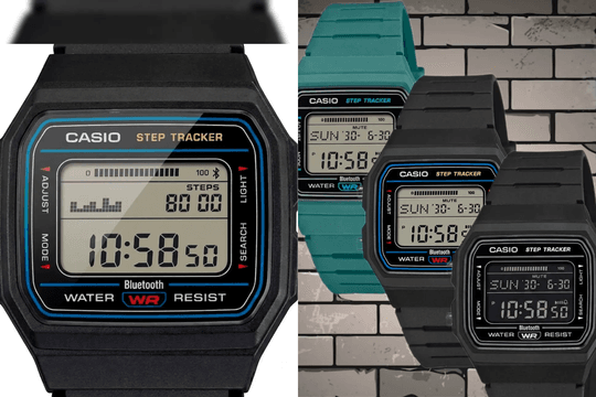 Casio lộ diện dòng đồng hồ F-B100W tích hợp đếm bước chân và kết nối Bluetooth