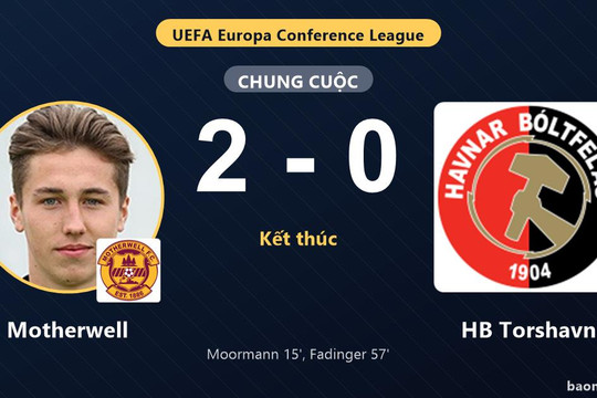 Motherwell hạ HB Torshavn ở vòng loại Conference League