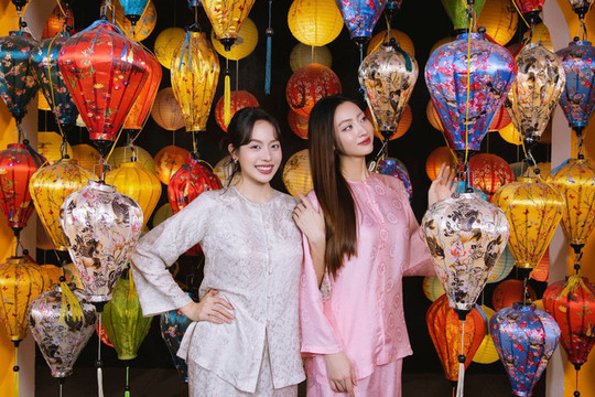 Hoa hậu Thanh Thủy đọ sắc cùng Lương Thùy Linh trong sự kiện tại Hà Nội