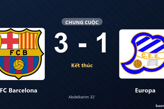 FC Barcelona 3-1 Europa: FC Barcelona giành chiến thắng