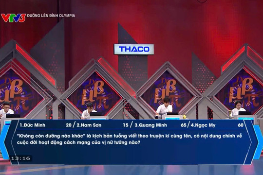 Nguyễn Huy Quang Minh xuất sắc giành vòng nguyệt quế Quý 3 Đường lên đỉnh Olympia 2026