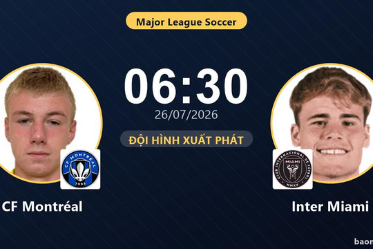 Trực tiếp CF Montréal vs Inter Miami: Đội hình xuất phát