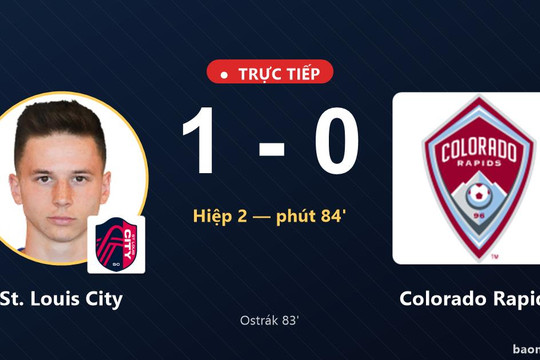 Trực tiếp St. Louis City vs Colorado Rapids: St. Louis City mở tỷ số