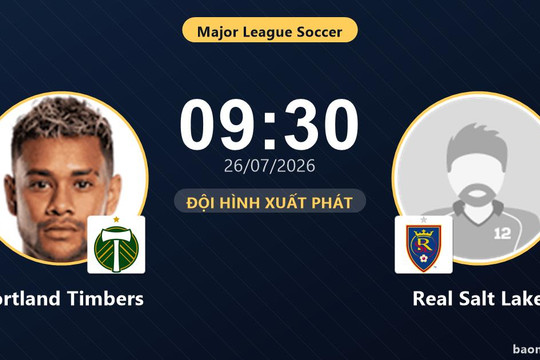 Trực tiếp Portland Timbers vs Real Salt Lake: Đội hình xuất phát