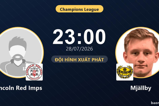 Trực tiếp Lincoln Red Imps vs Mjällby: Đội hình xuất phát