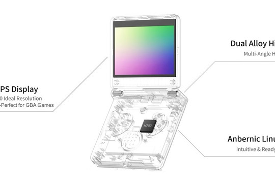 Anbernic RG SP lộ cấu hình: máy chơi game gập giả lập với màn hình IPS và Wi-Fi 5