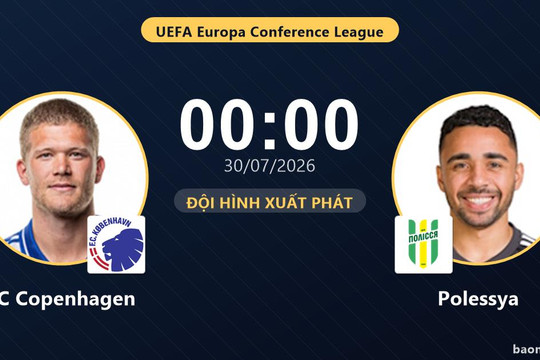 Trực tiếp FC Copenhagen vs Polessya: Polessya kiểm soát thế trận, chưa có bàn thắng