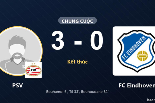 PSV thắng đậm FC Eindhoven trong trận giao hữu tại Philips Stadion