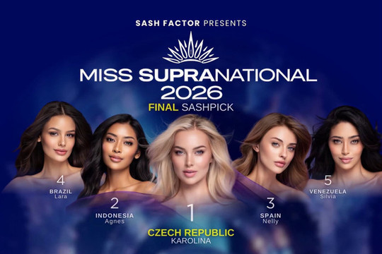 Mai Ngô vắng mặt trong bảng dự đoán chung kết Miss Supranational 2026 của Sash Factor