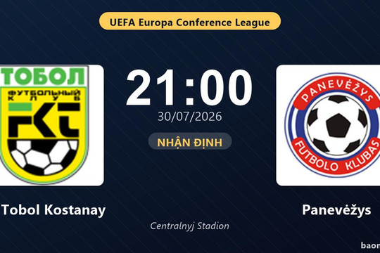 Nhận định FK Tobol Kostanay vs Panevėžys: đội hình dự kiến