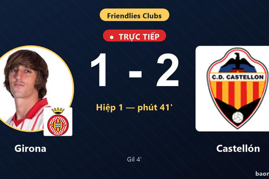 Trực tiếp Girona vs Castellón: Hết hiệp 1, Castellón dẫn 2-1