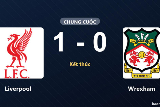 Liverpool thắng tối thiểu Wrexham trong trận giao hữu tại New York