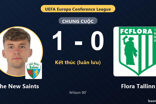 Flora Tallinn thắng luân lưu, The New Saints tiếc nuối tại Park Hall