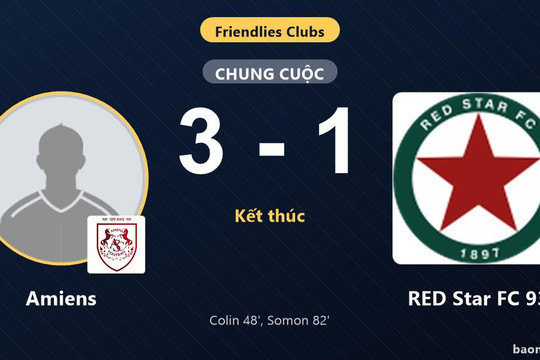 Amiens thắng, RED Star FC 93 chỉ kịp rút ngắn cách biệt cuối trận