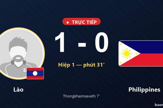 Trực tiếp Lào vs Philippines:  mất người