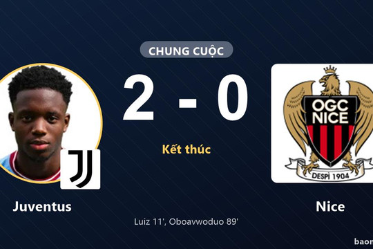 Juventus 2-0 Nice: Juventus giành chiến thắng