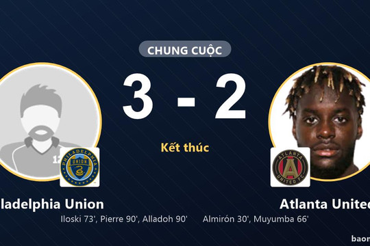 Philadelphia Union 3-2 Atlanta United: Philadelphia Union giành chiến thắng